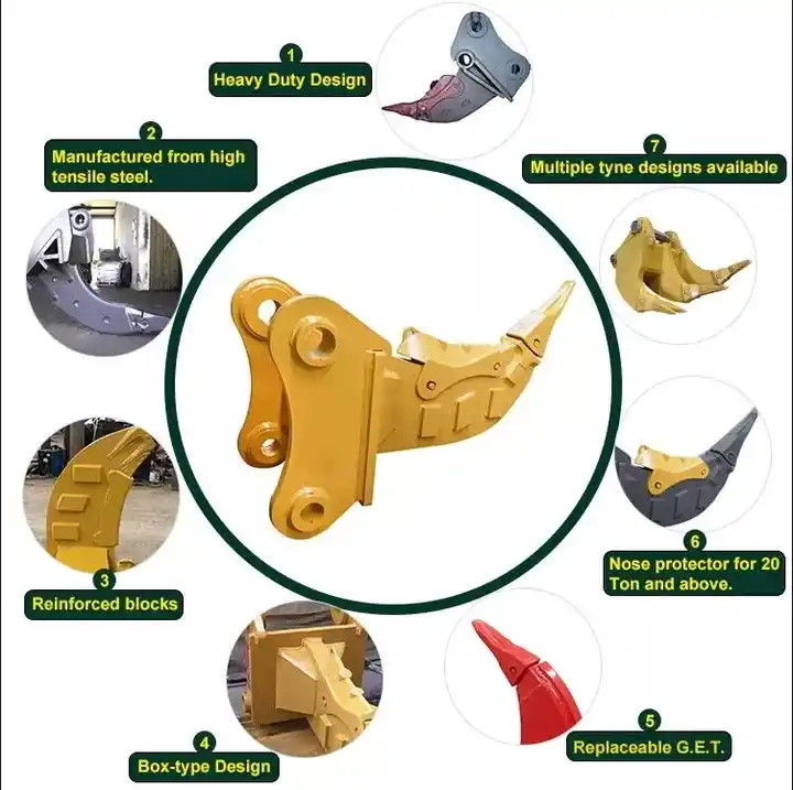 1-30 طن الحفرة الصخرة Ripper Para Trator Agricola مع حماية الأنف